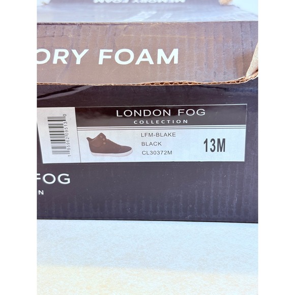 London Fog High Top Sneakers Black Casual Fashion Sneakers Menswear - Picture 7 of 8